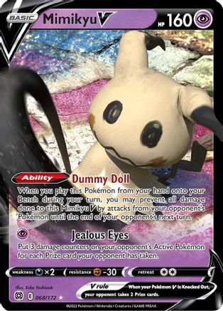 Mimikyu V 068 - Holofoil SWSH09 Brilliant Stars - Ultra Rare