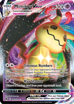 Mimikyu VMAX 069 - Holofoil SWSH09 Brilliant Stars - Ultra Rare