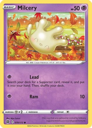 Milcery 070 - Reverse Holofoil SWSH09 Brilliant Stars - Common