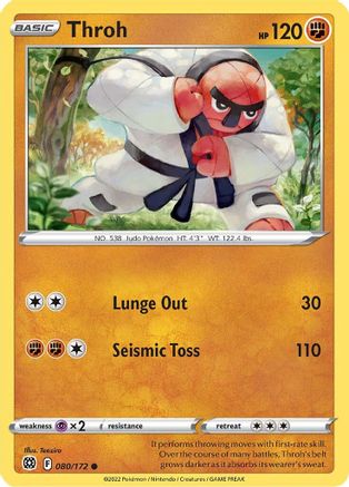 Throh 080 - Reverse Holofoil SWSH09 Brilliant Stars - Common