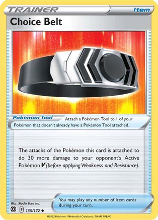 Choice Belt 135 - Reverse Holofoil SWSH09 Brilliant Stars - Uncommon