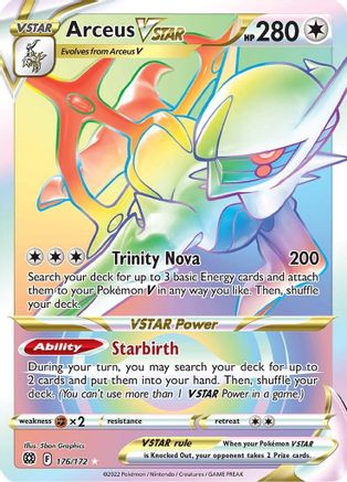 Arceus VSTAR (Secret) (176) (Secret) 176 - Holofoil SWSH09 Brilliant Stars - Secret Rare