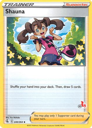Shauna - 240/264 (#21 Cinderace Stamped)/264 Battle Academy 2022 - Promo