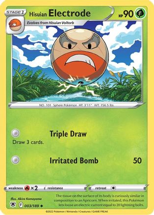 Hisuian Electrode 003 - Reverse Holofoil SWSH10 Astral Radiance - Uncommon