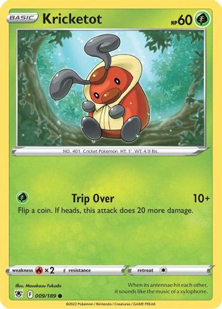 Kricketot 009 - Reverse Holofoil SWSH10 Astral Radiance - Common
