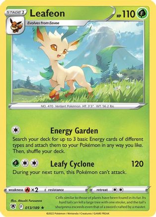 Leafeon 013 - Reverse Holofoil SWSH10 Astral Radiance - Rare