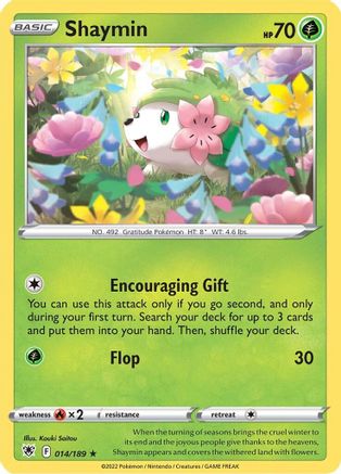 Shaymin 014 - Reverse Holofoil SWSH10 Astral Radiance - Rare