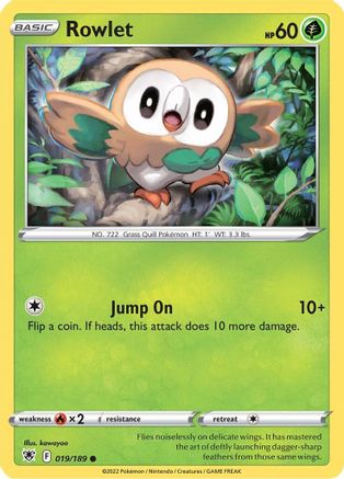 Rowlet 019 SWSH10 Astral Radiance - Common