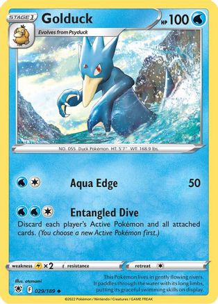 Golduck 029 - Reverse Holofoil SWSH10 Astral Radiance - Uncommon