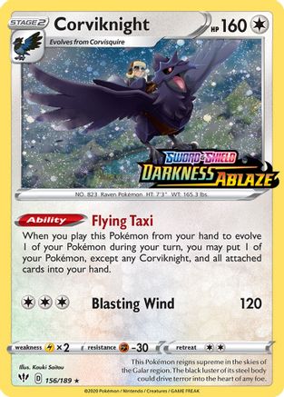 Corviknight (Darkness Ablaze Stamped) 156/189 - Holofoil Miscellaneous Cards & Products - Promo