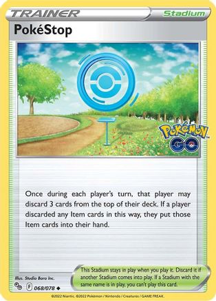 PokeStop 068 - Reverse Holofoil Pokemon GO - Uncommon
