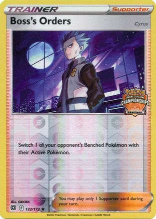 Boss's Orders - 132/172 (Regional Championships)/172 - Reverse Holofoil League & Championship Cards - Promo