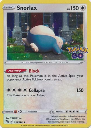Snorlax (Cosmos Holo) 055/078 - Holofoil Miscellaneous Cards & Products - Promo