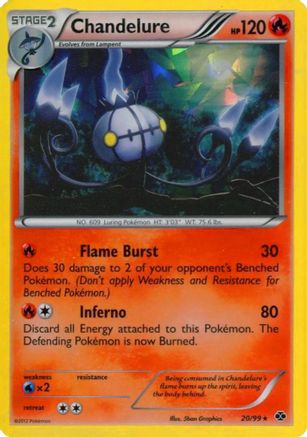 Chandelure - 20/99 (Cracked Ice Holo)/99 - Holofoil Blister Exclusives - Promo