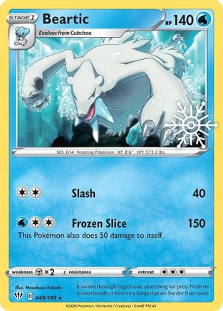 Beartic (Holiday Calendar) 049/189 - Holofoil Miscellaneous Cards & Products - Promo