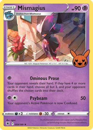 Mismagius 059 - Holofoil Trick or Trade BOOster Bundle - Promo