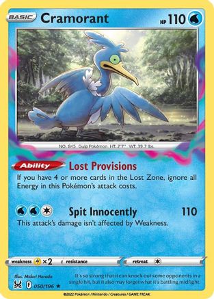 Cramorant 050 SWSH11 Lost Origin - Rare