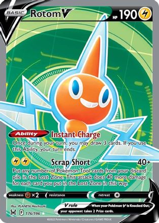 Rotom V (Full Art) 176 - Holofoil SWSH11 Lost Origin - Ultra Rare