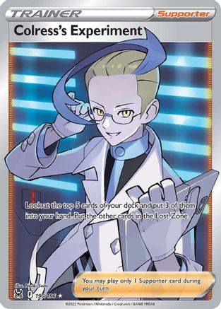 Colress's Experiment (Full Art) 190 - Holofoil SWSH11 Lost Origin - Ultra Rare