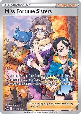 Miss Fortune Sisters (Full Art) 194 - Holofoil SWSH11 Lost Origin - Ultra Rare