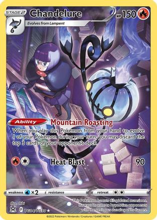 Chandelure TG04 - Holofoil SWSH11 Lost Origin Trainer Gallery - Ultra Rare