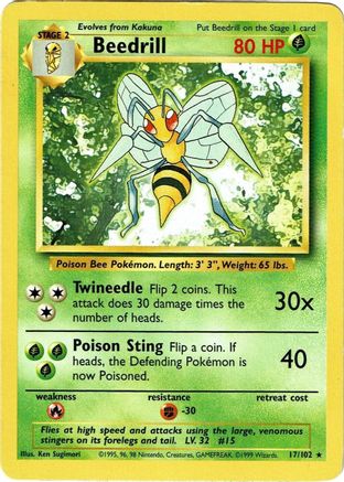 Beedrill 017 Base Set - Rare