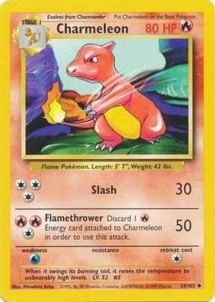 Charmeleon 024 Base Set - Uncommon