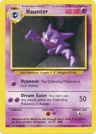 Haunter 029 Base Set - Uncommon