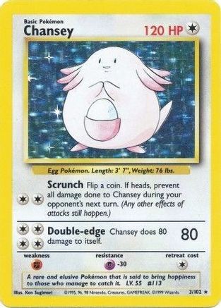 Chansey 003 - Holofoil Base Set - Holo Rare