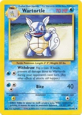 Wartortle 042 Base Set - Uncommon