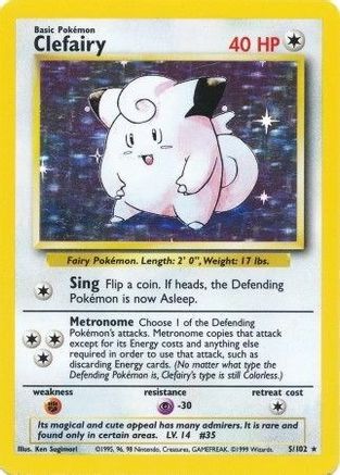 Clefairy 005 - Holofoil Base Set - Holo Rare