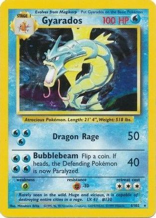 Gyarados 006 - Holofoil Base Set - Holo Rare