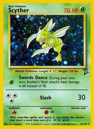Scyther 017 - Holofoil Base Set 2 - Holo Rare