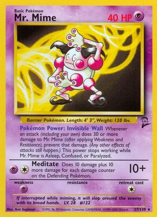 Mr. Mime 027 Base Set 2 - Rare