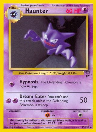 Haunter 043 Base Set 2 - Uncommon