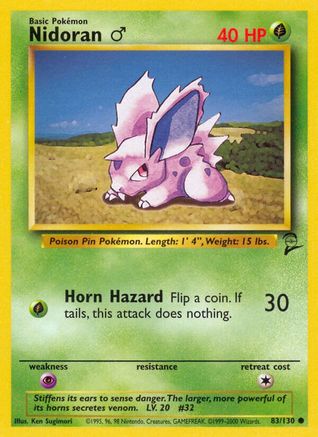 Nidoran M 083 Base Set 2 - Common