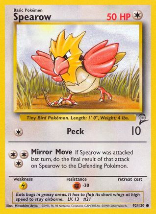 Spearow 092 Base Set 2 - Common