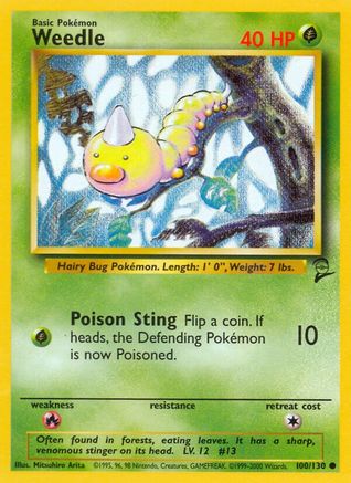 Weedle 100 Base Set 2 - Common