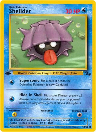 Shellder 054 - 1st Edition Fossil - Common