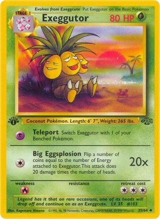 Exeggutor 035 - 1st Edition Jungle - Uncommon