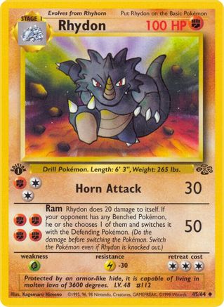 Rhydon 045 - 1st Edition Jungle - Uncommon