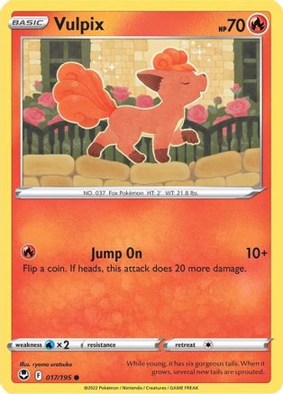 Vulpix 017 - Reverse Holofoil SWSH12 Silver Tempest - Common