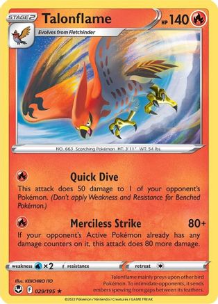 Talonflame 029 SWSH12 Silver Tempest - Rare