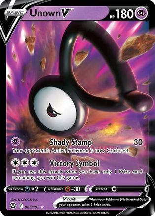 Unown V 065 - Holofoil SWSH12 Silver Tempest - Ultra Rare