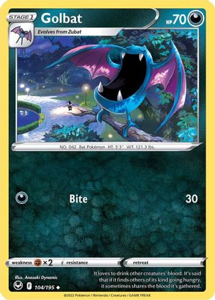 Golbat 104 SWSH12 Silver Tempest - Uncommon