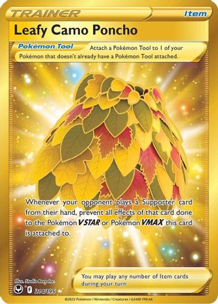 Leafy Camo Poncho (Secret) 214 - Holofoil SWSH12 Silver Tempest - Secret Rare