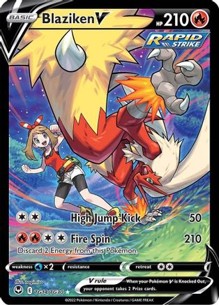 Blaziken V TG14 - Holofoil SWSH12 Silver Tempest Trainer Gallery - Ultra Rare