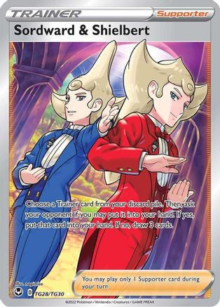 Sordward & Shielbert TG28 - Holofoil SWSH12 Silver Tempest Trainer Gallery - Ultra Rare