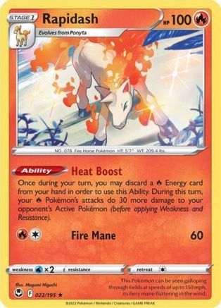 Rapidash 022/195 Deck Exclusives - Rare