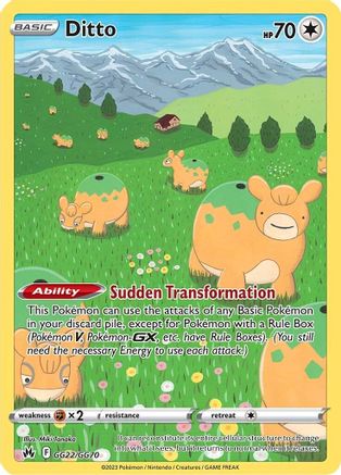 Ditto GG22 - Holofoil SWSH Crown Zenith Galarian Gallery - Ultra Rare